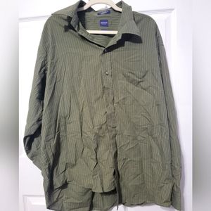 Arrow green striped dress shirt